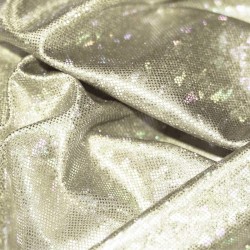 Hologram Stof Glitter Licht Beige