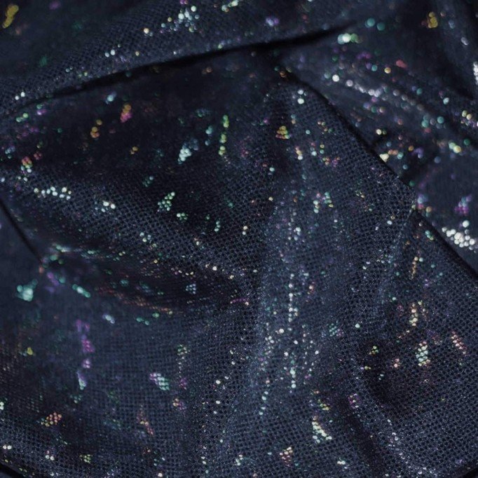 Tissu Hologramme Feuille Marine - (Tissu Hologramme )