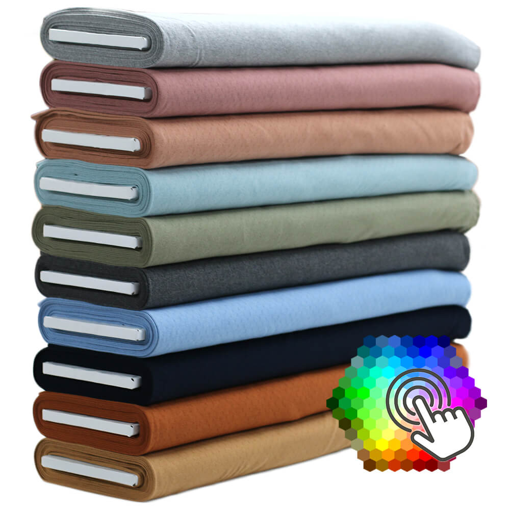 Pointoille Bomuldsjersey Stof (Mini) 10 Farver 6 Meter Pakke 