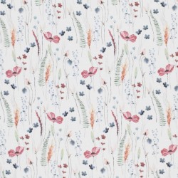 Jersey Cotton Fabric Digital Print - Field Poppy