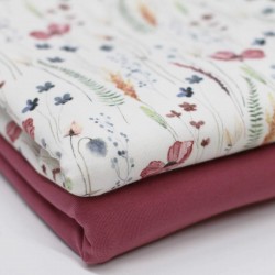 Jersey Cotton Fabric Digital Print - Field Poppy