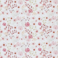 Jersey Cotton Fabric Digital Print - Pastel Flower Pink