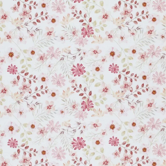 Jersey Cotton Fabric Digital Print - Pastel Flower Pink | Rijs Textiles Jersey Cotton Fabric Digital Print - Pastel Flower Pink - (Jersey Cotton Fabric Digital Print)