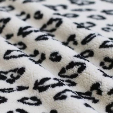 Leopard Teddystoff Ecru - (Teddystoffe)