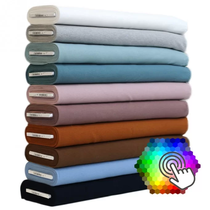 Waffelstrick Jersey Stoff 10 Farben 6 Meter Paket Waffelstrick Jersey Stoff 10 Farben 6 Meter Paket