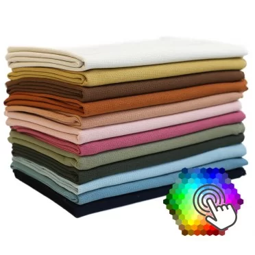 Vaffel Jersey Strikstof 12 Farver 1 Meter Pakke Vaffel Jersey Strikstof 12 Farver 1 Meter Pakke - (jerseystoffe)