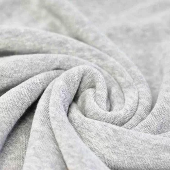 Tessuto Spugna Elastica Grigio Chiaro Melange