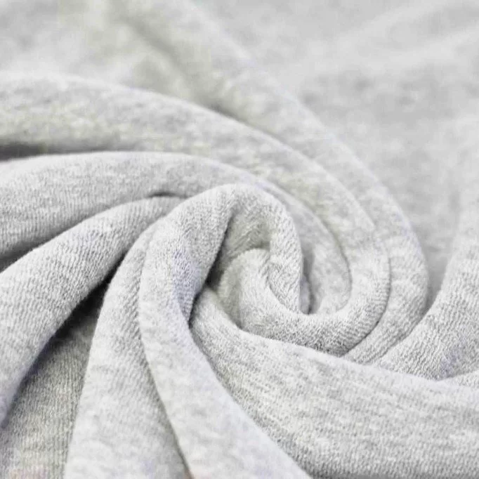 Stretch Toweling Fabric Light Grey Melange - (Stretch Toweling Fabric)