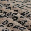 Leopard Teddystoff Dunkel Beige  - (Teddystoffe)