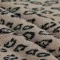Leopard Teddystoff Dunkel Beige  - (Teddystoffe)