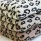 Leopard Teddystoff Dunkel Beige  - (Teddystoffe)