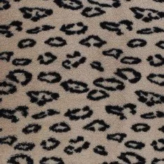 Leopard Teddystoff Dunkel Beige 