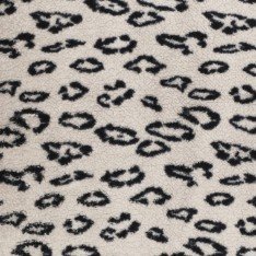 Leopard Teddy Stof Lys Beige