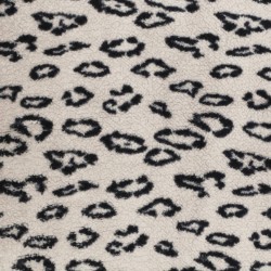 Tissu Fourrure Mouton Léopard Beige Clair