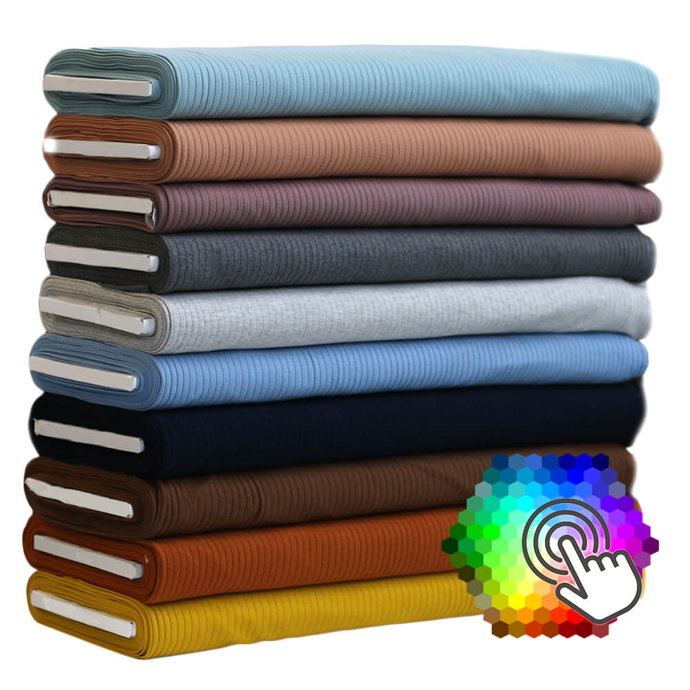 Wide Drop Needle Rib Fabric (5mm Wide) 10 Colors 6 Metre Package Wide Drop Needle Rib Fabric (5mm Wide) 10 Colors 6 Metre Package