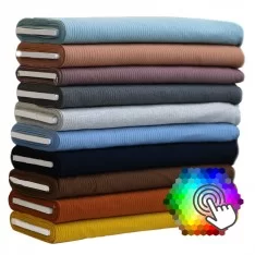 Wide Drop Needle Rib Fabric 10 Colors 6 Meter Package