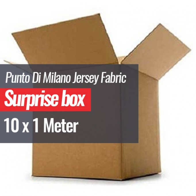 Tissu Punta Di Milano Jersey Boite Surprise 10 x 1 Mètre - (Vente De Tissu Au Mètre)