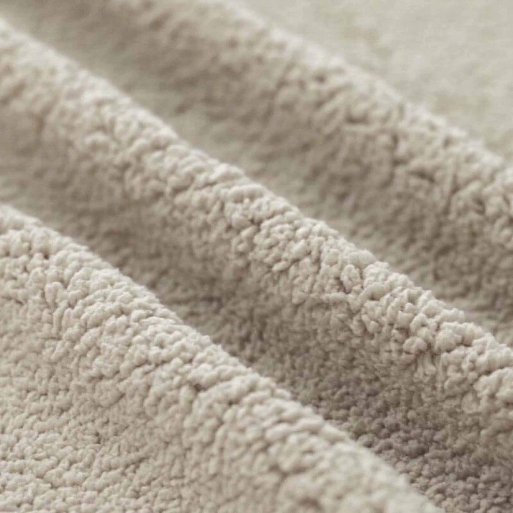 Tessuto Pelliccia D'Agnello Sintetica Beige Chiaro