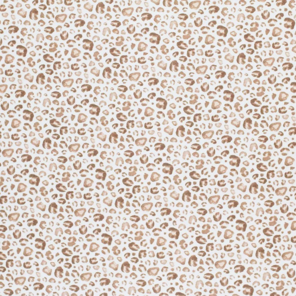 Jersey Katoen Digitale Print - Luipaardprint Licht Beige