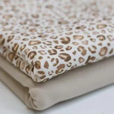 Jersey Coton Impression Numérique - Imprimé Léopard Beige Clair Jersey Coton Impression Numérique - Imprimé Léopard Beige Clair