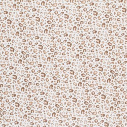 Baumwoll Popeline Digital - Leopardenmuster Hellbeige