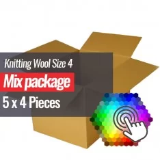 Knitting Wool Package 5 Colors 4 Pieces Needle Size 4 Knitting Wool Package 5 Colors 4 Pieces Needle Size 4