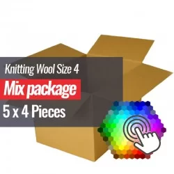Strickwolle Paket 5 Farben 4 Stück Nadelstärke 4 