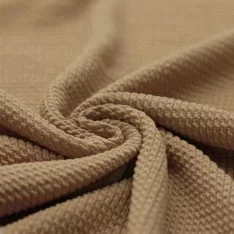 Mini Cable Jersey Fabric Cacao