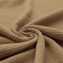 Mini Cable Jersey Fabric Cacao