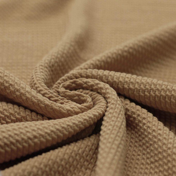 Mini Cable Jersey Fabric Cacao - (Jersey Fabrics)