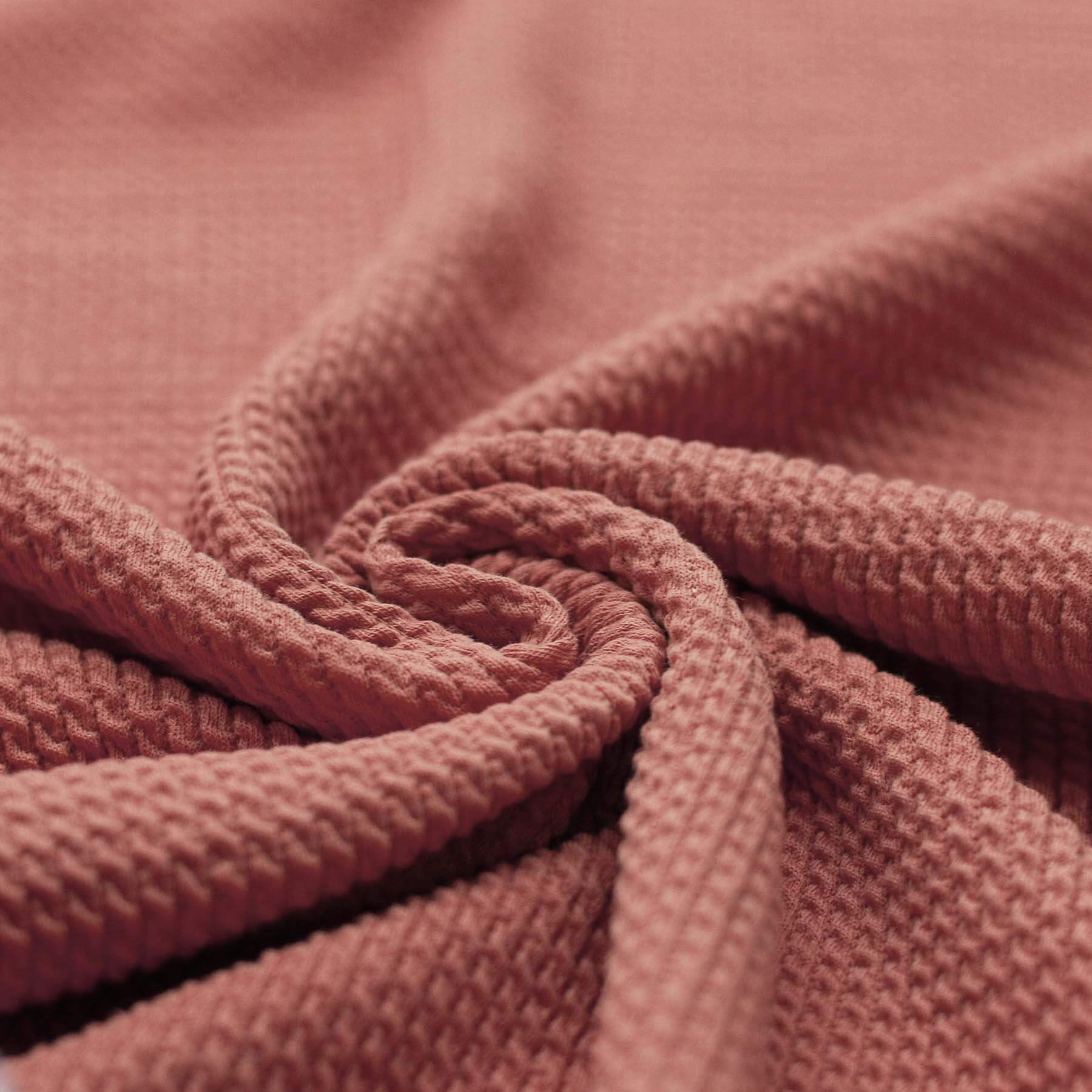 Mini Kabel Jersey Stof Klei Roze