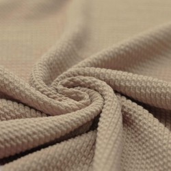 Tissu Jersey Torsadé Mini Beige Foncé