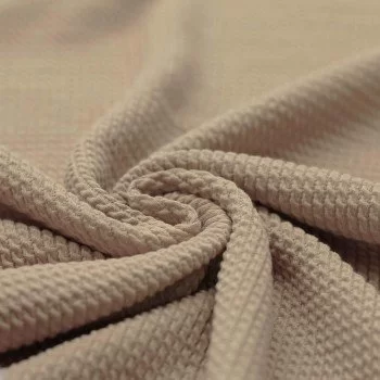 Mini Zopfmuster Jersey Stoff Dunkel Beige  Mini Zopfmuster Jersey Stoff Dunkel Beige