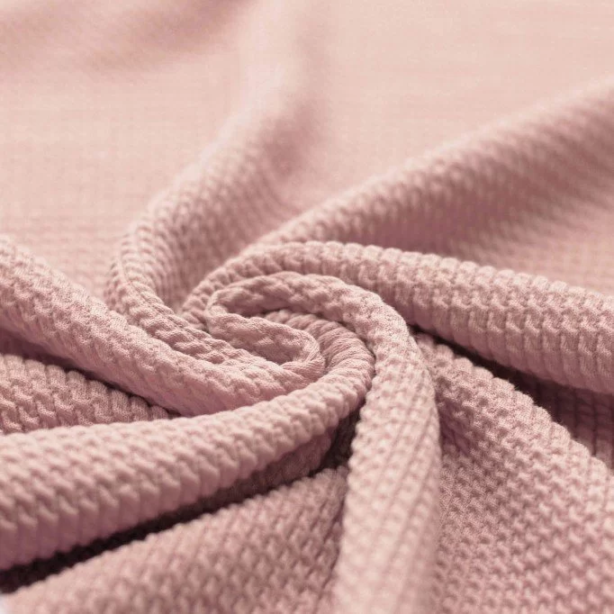 Mini Zopfmuster Jersey Stoff Nude Rosa - (Jersey Stoffe)