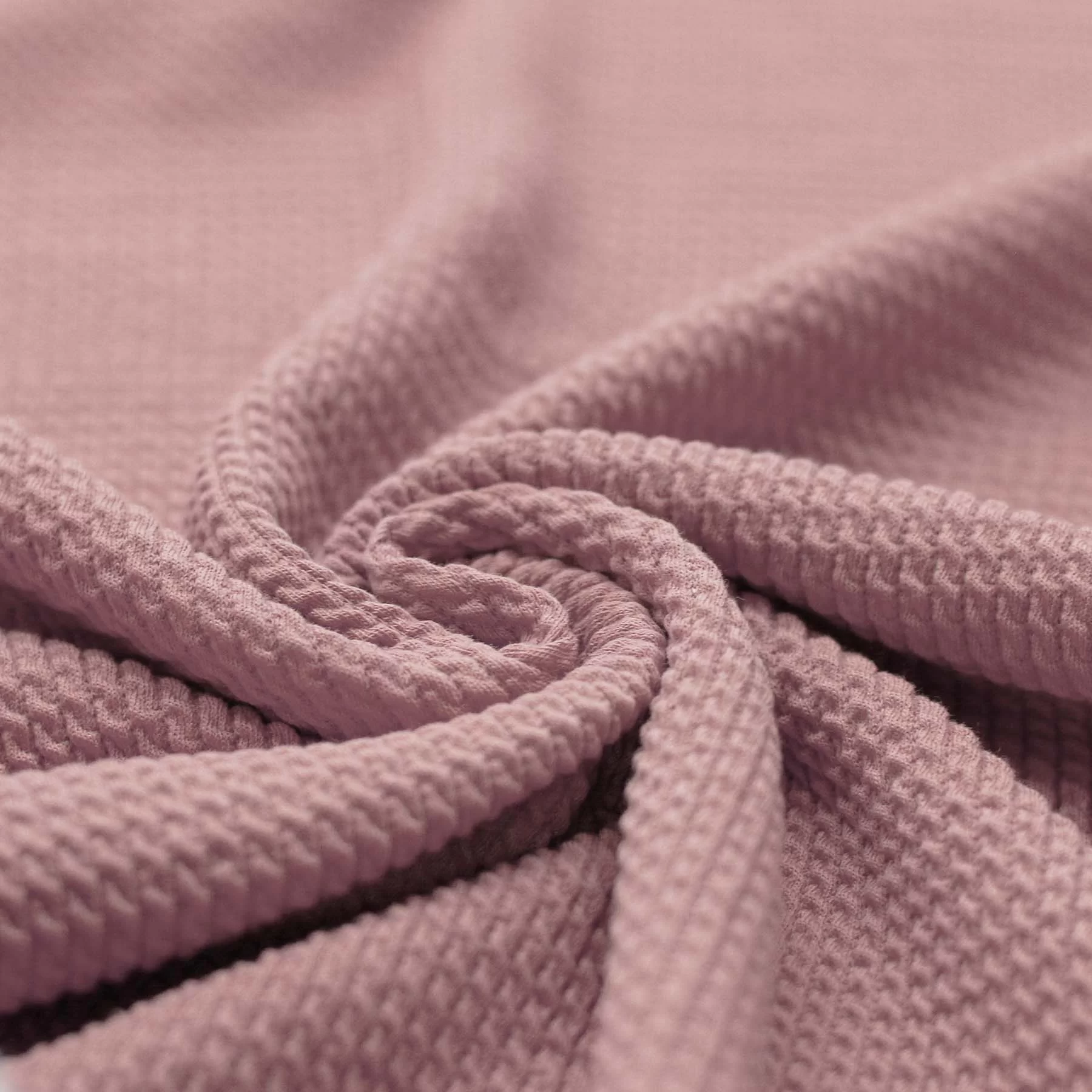 Mini Kabel Jersey Stof Oud Roze