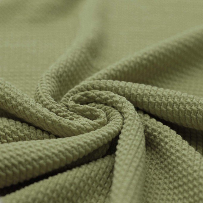 Mini Zopfmuster Jersey Stoff Olive - (Jersey Stoffe)