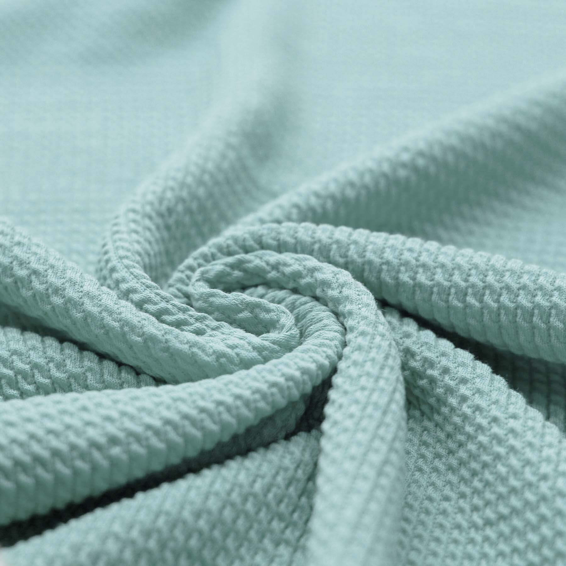 Mini Kabel Jersey Stof Zeegroen