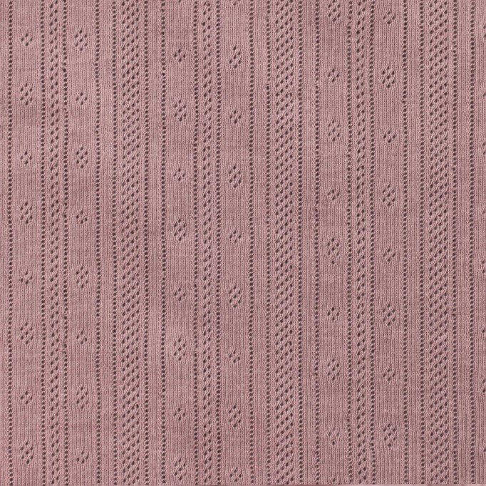 Pointelle Jersey Stof (Strepen) Oud Roze - (Jersey Stoffen)