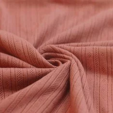 Tessuto A Maglia Pointoille (Strisce) Argilla Rosa