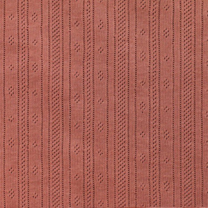 Tissu Jersey Pointoille (Rayures) Rose Argile - (Tissus Jersey)