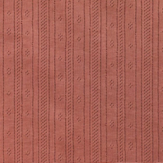 Pointelle Jersey Stof (Strepen) Klei Roze - (Jersey Stoffen)