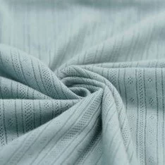 Tessuto A Maglia Pointoille (Strisce) Verde Mare