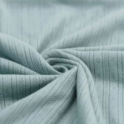 Pointoille Feinstrickjersey Stoff (Streifen) Meer Grün Pointoille Feinstrickjersey Stoff (Streifen) Meer Grün