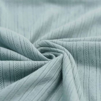 Tissu Jersey Pointoille (Rayures) Mer Verte Tissu Jersey Pointoille (Rayures) Mer Verte