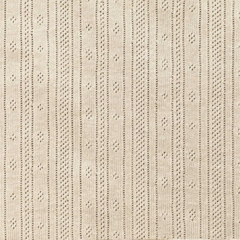 Tessuto A Maglia Pointoille (Strisce) Beige Naturel Tessuto A Maglia Pointoille (Strisce) Beige Naturel - (Jersey Tessuti)