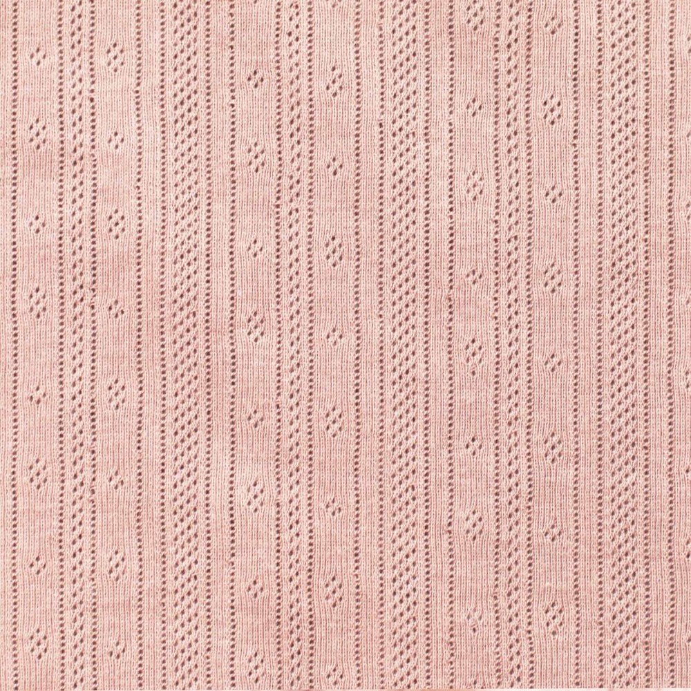 Pointelle Cotton Jersey Fabric (Stripes) Nude Pink Pointelle Cotton Jersey Fabric (Stripes) Nude Pink - (Jersey Fabrics)