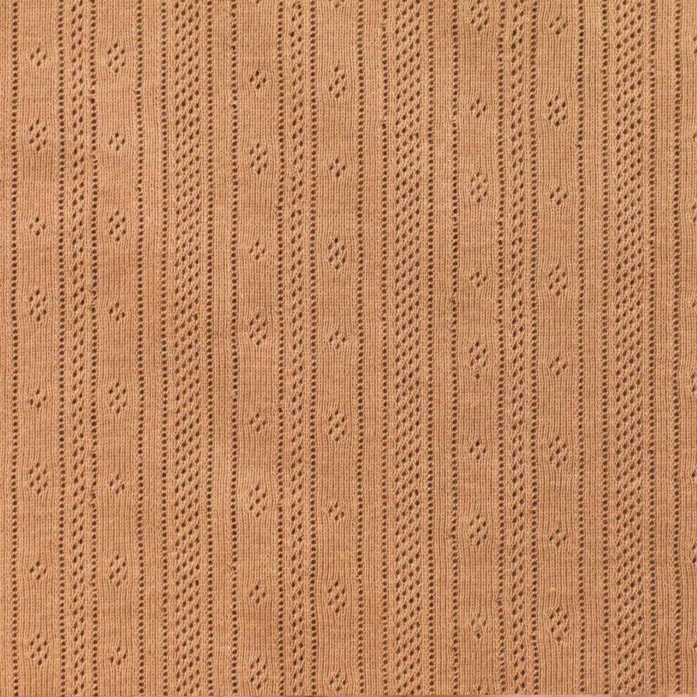 Pointoille Jersey Stof (Striber) Fersken Pointoille Bomuldsjersey Stof (Striber) Fersken - (Jerseystoffer)