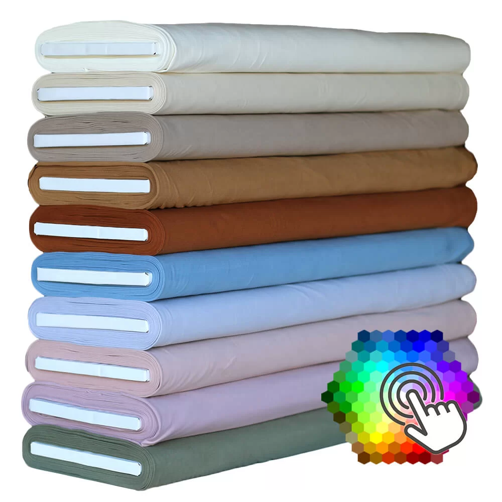 Biologische Katoenen Jersey Stof 10 Kleuren 6 Meter Pakket