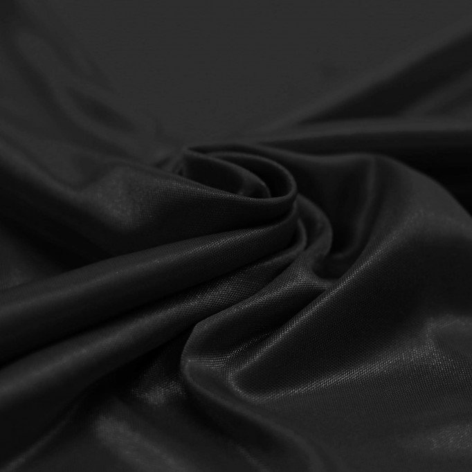 Tessuto Per Fodere Elastico (Charmeuse) Nero - (Tessuti Elastico Per Fodere)