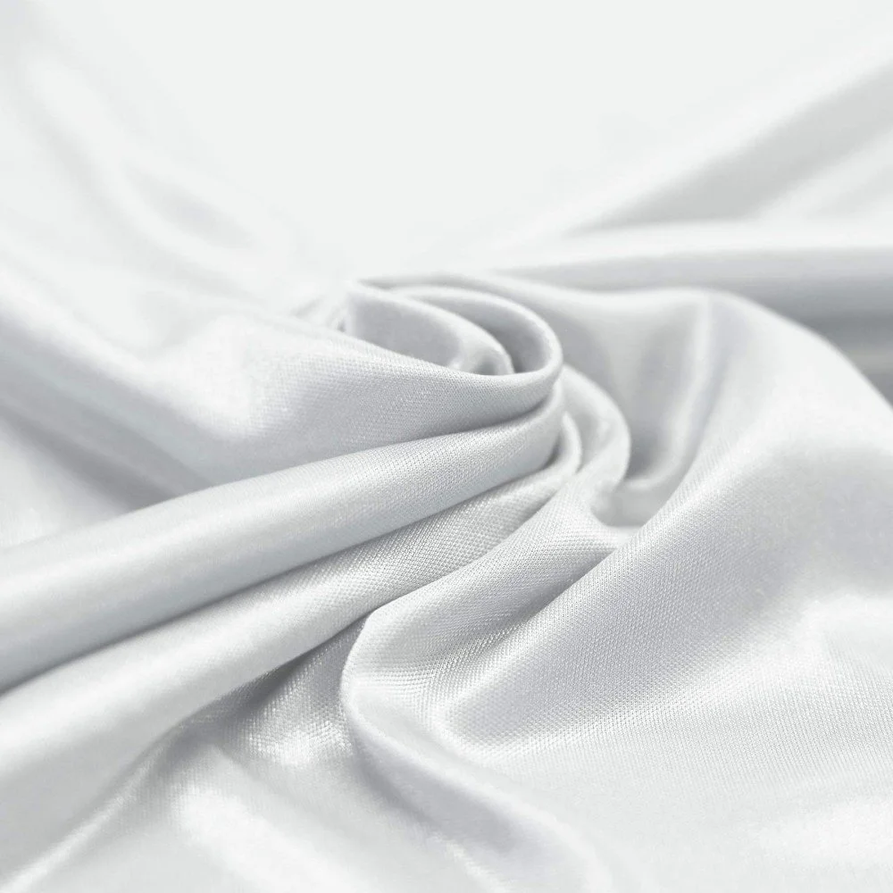 Tessuto Per Fodere Elastico (Charmeuse) Bianco Tessuto Per Fodere Elastico (Charmeuse) Bianco